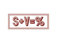 S+V=%